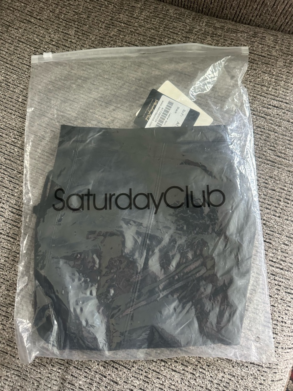 SaturdayClub Black Faux Leather Skirt with shorts - New with Tags size medium